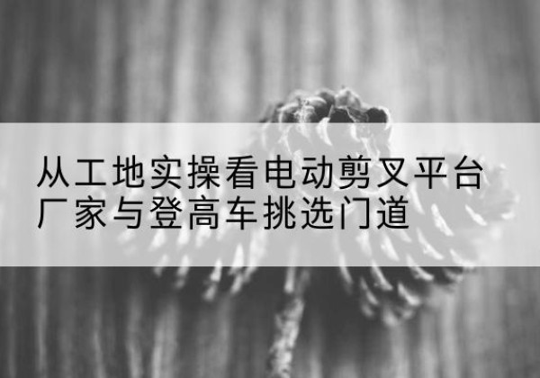 沾益电动剪叉升降平台厂家-从工地实操看电动剪叉平台厂家与登高车挑选门道