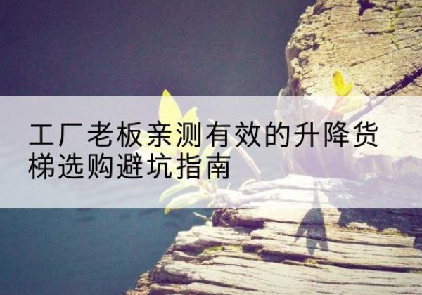 沾益升降货梯怎么选-工厂老板亲测有效的升降货梯选购避坑指南